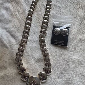 Ina Nez Sterling Silver Pillow bead necklace